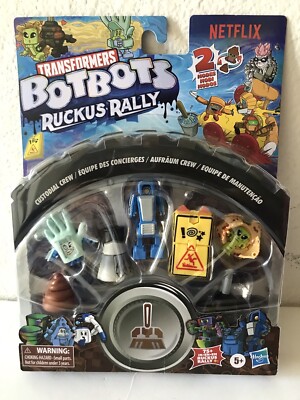 TRANSFORMERS BOTBOTS RUCKUS RALLY CUSTODIAL CREW 8 PACK FIGURINES NETFLIX NIP