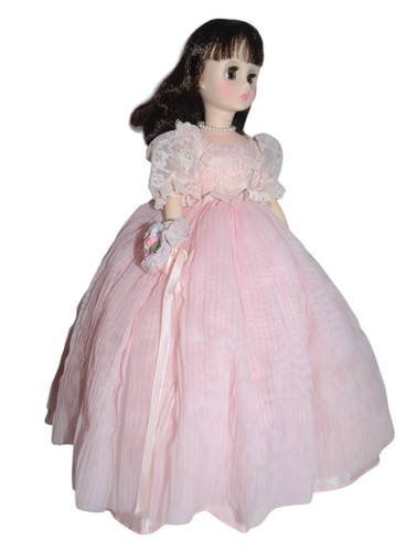 Vintage Madame Alexander Elise Bridesmaid Dark Brown Hair 18" Stand Missing Hat - Picture 9 of 10