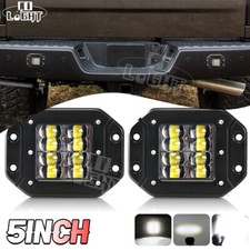 5inch 240W Flush Mount LED Work Light Bar Spot Flood Reverse Lamp 4-Row Off Road