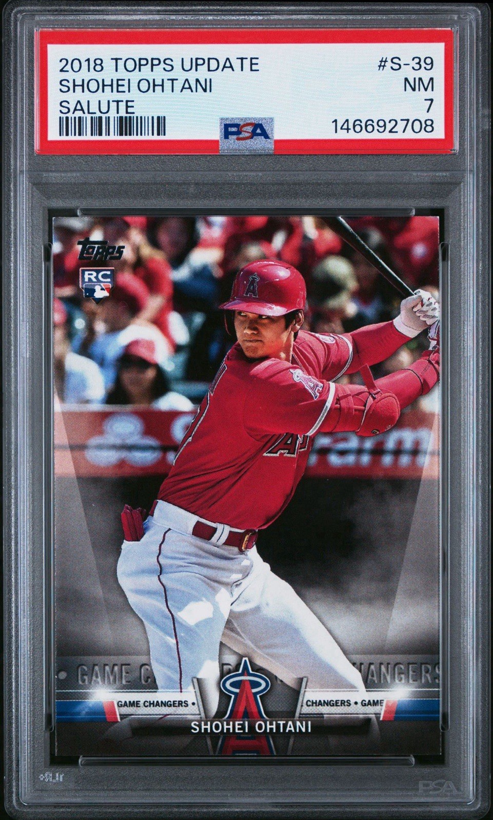 2018 Topps Update Series - Salute Game Changers Shohei Ohtani #S-39 (RC)- PSA 7