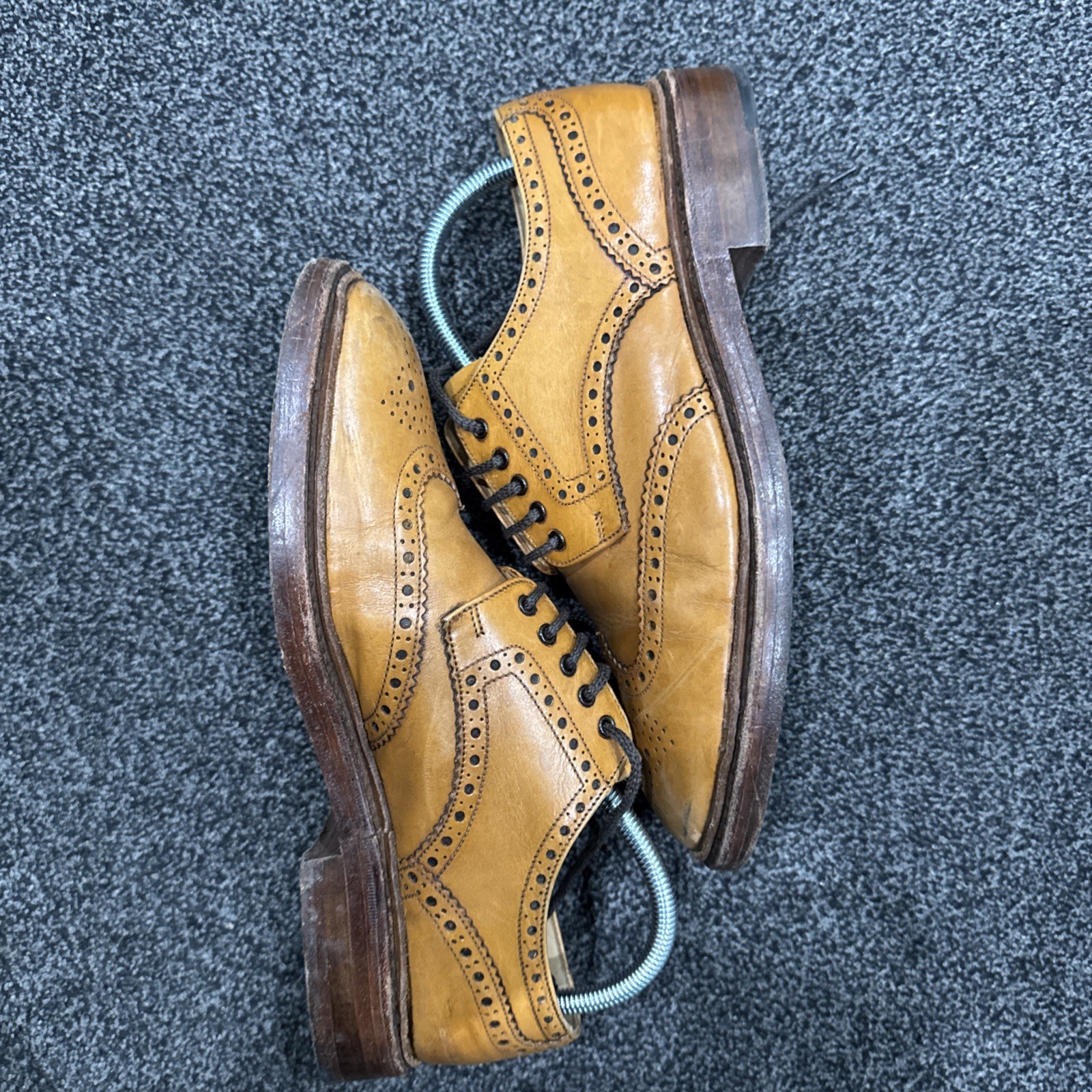Loake 1880 Chester Brogues 2 Tan Brown Size 7.5 F UK image 6