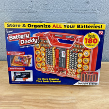 Battery Daddy Storage System Holds 180 Batteries Caddy Organizer Case and Tester