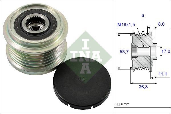 INA Generatorfreilauf 535 0160 10 FüR Peugeot Ford CitroËN Fiat-image