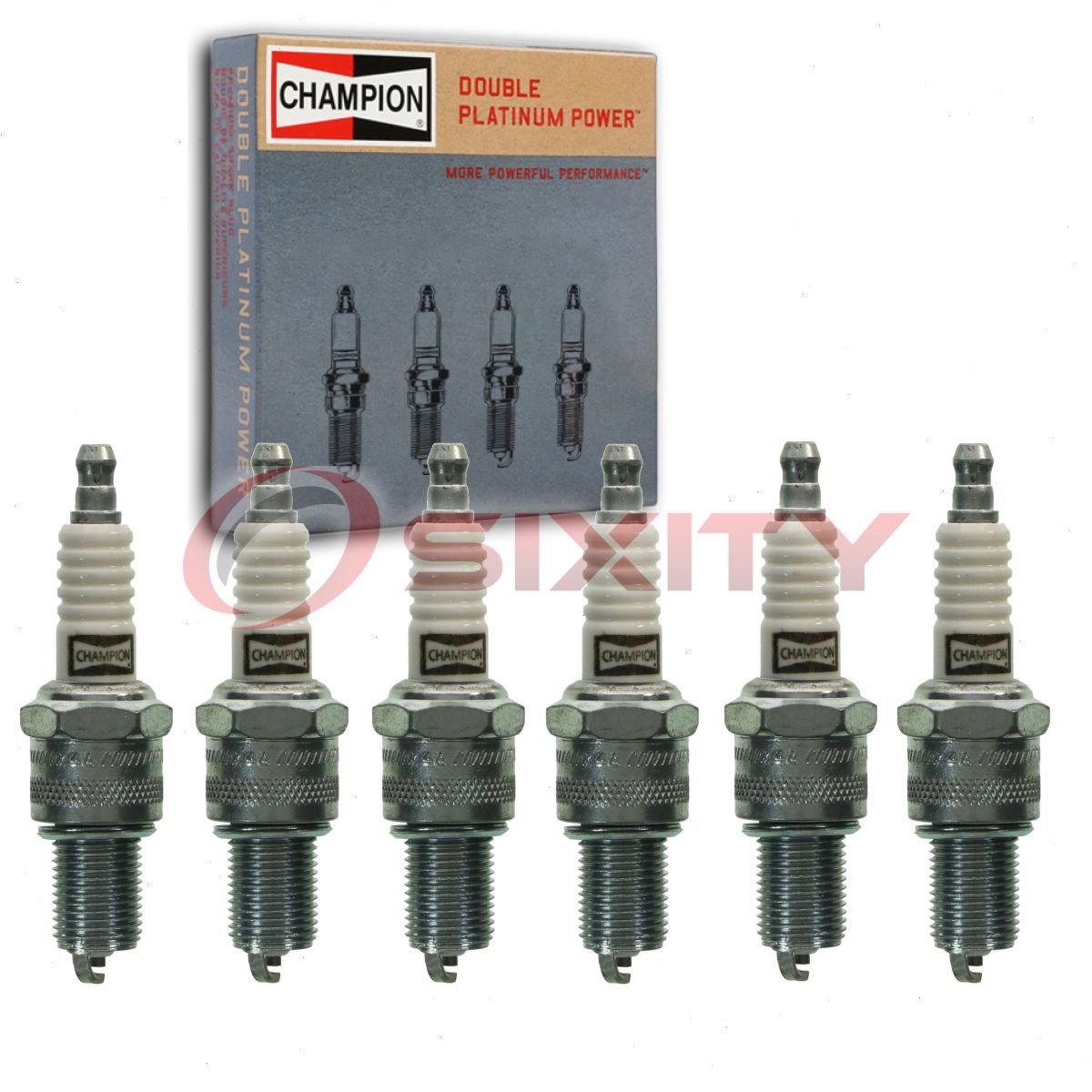 6 pc Champion Double Platinum Spark Plugs for 1958-1960 Jensen 541R 3.9L lj