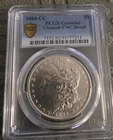 1884 CC Morgan Silver Dollar PCGS UNC Detail Genuine Cleaned