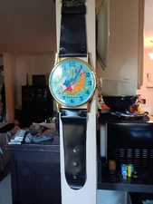 Vtg SMURF Wall Clock Peyo 1984 Wrist Watch Design Works 25” XLNT Cond..SMURFS