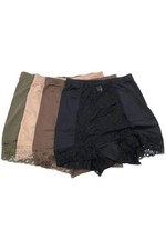 Rhonda Shear Women's 4pk Pin-Up Panty w/ Lace Detail Black/Multi