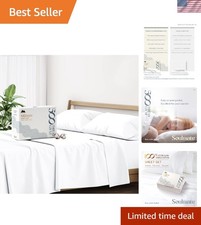 Eco-Friendly 4 PC King Size Cotton Bed Set - 500 Thread Count, Fade Resistant