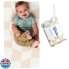 Miles of Wonder Portable Changing Mat with Reusable Waterproof Wet Bag, 16 x