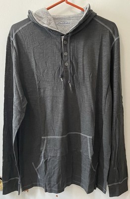 Flag & Anthem Men s Long Sleeve Charcoal Sweatshirt Hoodie Front Pocket Large L