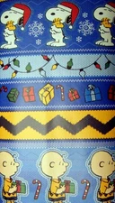 Peanuts Christmas Wrapping Paper 3.33 ft x 2 yds New Not on Roll (PA7062B1)