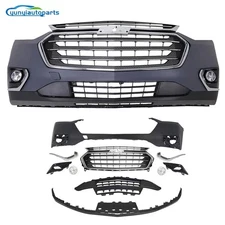 Front Bumper Cover Grille Assembly Kit Set Fit For Chevy Traverse 2018-2021