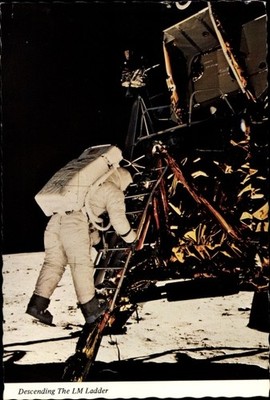 Ak 21 Juli 1969, Astronaut Buzz Aldrin betritt den Mond, Neil... - 4062500