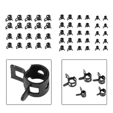 50PCS Black  Hose Clips/Clamps Fuel  Gas Water Pipe Self Clamping