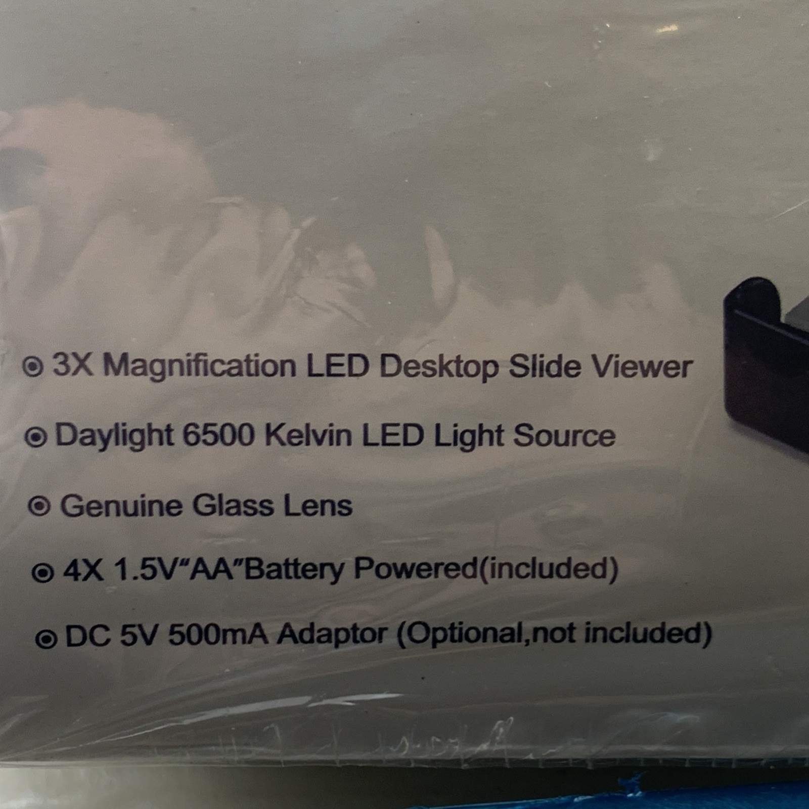 Rybozen 35mm Slide Viewer LED Daylight 3X Magnification AA Battery Powered Desk 