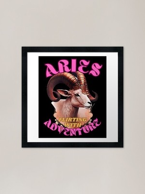 Widder: Flirten mit Abenteuer. Ari gerahmtes Wandbild Poster Leinwanddruck Bild