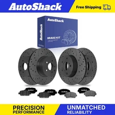 Front Rear Drilled Slotted Brake Rotors Ceramic Pads for Nissan Maxima V6