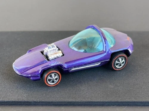 Vintage Hot Wheels Redline 1968 Purple Silhouette HK - Dark Int., High Grade!
