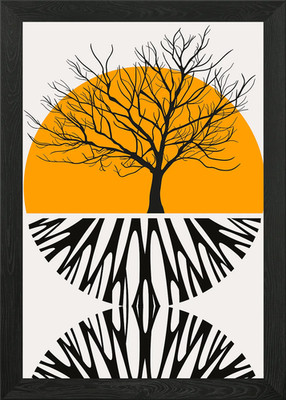 Gerahmtes Wandbild Poster Leinwanddruck Bild Erwärmende Wurzeln