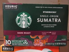 Starbucks Sumatra Dark Roast Single Cup Coffee for Keurig Brewers - 10 Count