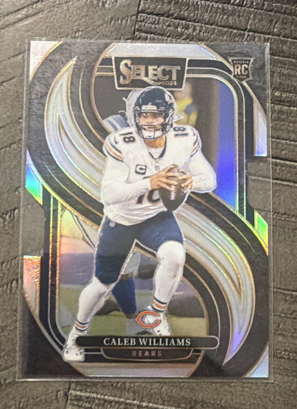 2024 Panini Select - Premier Level Caleb Williams #114 Silver Prizm Die-Cut (RC)