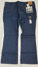 Vtg Roebucks Boot Cut Jeans Size 46x30 Double Stitched Blue Denim USA Made Sears