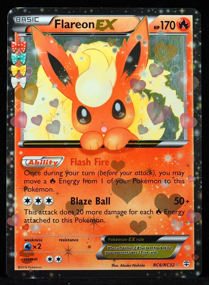 Tarjeta Pokémon Flareon EX #RC6 casi nueva Foto 4 de 4