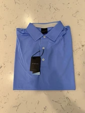 Men’s Dunning Golf Polo Shirt. Performance. Medium. Blue. Brand New.