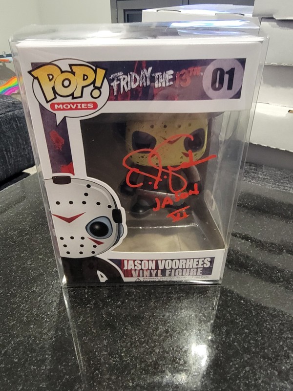 FUNKO POP! MOVIES #01: JASON VOORHEES AUTOGRAPH FIGURE! CJ GRAHAM COA BECKETT