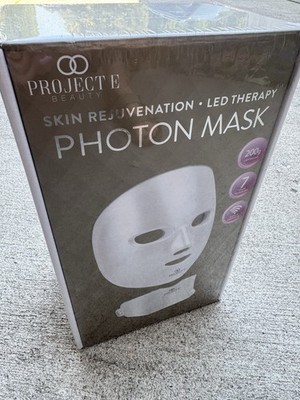 Project E Beauty Photon Skin Rejuvenation Face & Neck LED Therapy Mask Brand New