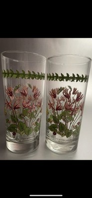 Portmeirion Botanic Garden Highball Glasses- Cyclamen Repandum Set of 2