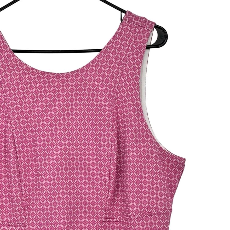 Vestido I Love Ronson XL Sin Mangas Rosa/Blanco Poliéster/Algodón/Españo Forrado Floral Foto 4 de 4