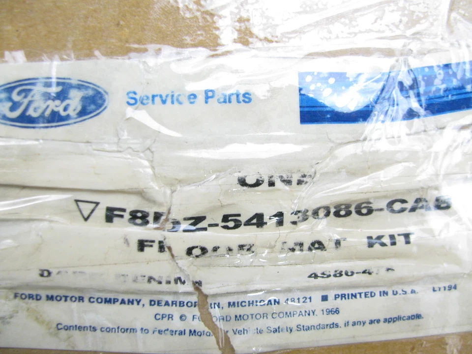 NUEVO - Alfombrillas delanteras de mezclilla oscura Mercury Sable 1996-05 OEM Ford F8DZ5413086CAB Foto 4 de 4