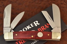 BOKER TREE BRAND PREMIUM 4 BLADED CONGRESS KNIFE NICE SMOOTH RED BONE (25660)