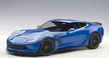 2016 Corvette C7 Z06 in Laguna Blue Model in 1:18 Scale by AUTOart