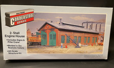 2-STALL ENGINE HOUSE  933-3007 - WALTHERS CORNERSTONE SERIES HO SCALE