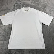 Cutter And Buck Polo Men’s Medium White Mock Neck Short Sleeve Irish 2007 DryTec