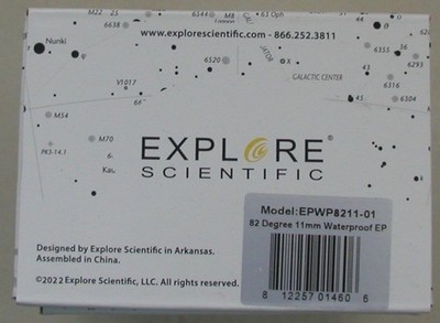 NEW 11mm Explore Scientific 82 degree telescope eyepiece