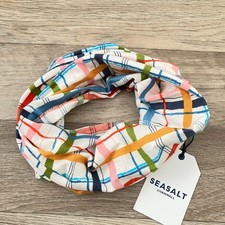 BNWT SEASALT HANDYBAND SCARF SKETCHED CHECK MIX