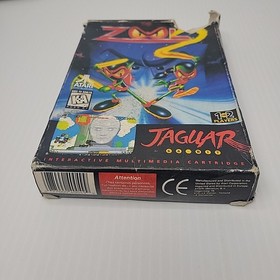 Zool 2 (Atari Jaguar, 1995) Cartridge And Damaged Box