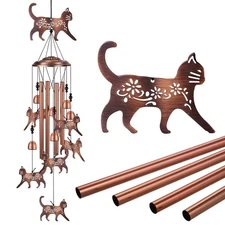 Outdoor Cats Wind Chimes Decor, Portable Mobile Wind Catcher, Sympathy Wind B...