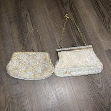 2 Vintage Purses. 1 Sequins/Beads 1 Just Beads Please See Photos for Details