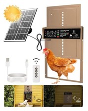 Asfrost Automatic Chicken Coop Door Solar Powered Automatic Chicken Door with Ti