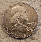 1963-D Franklin Half Dollar AU 90% Silver *7132