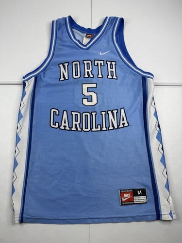 Vtg Nike Team Sports North Carolina Tarheels Jersey 90s Basketball #5 UNC USA M