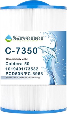 Spa Filter Compatible with Caldera 50, Spas, Unicel C-7350, 1 Pack 