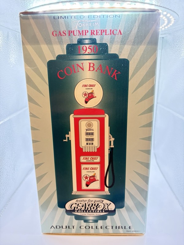 Gearbox Fire Chief Gas Pump Coin Bank