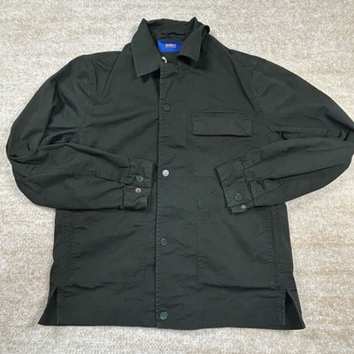 #ad #ad another t. Jacket Mens M 95 Black Chore Coat Snap Front Cotton Stretch Workwear $39.98