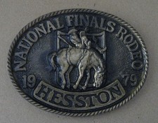 1979 Hesston National Finals Rodeo Brass Belt Buckle