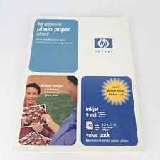 HP Premium Photo Paper Glossy 8.5x11 50 Sheets  9 mil 230gsm – C6979A – Sealed